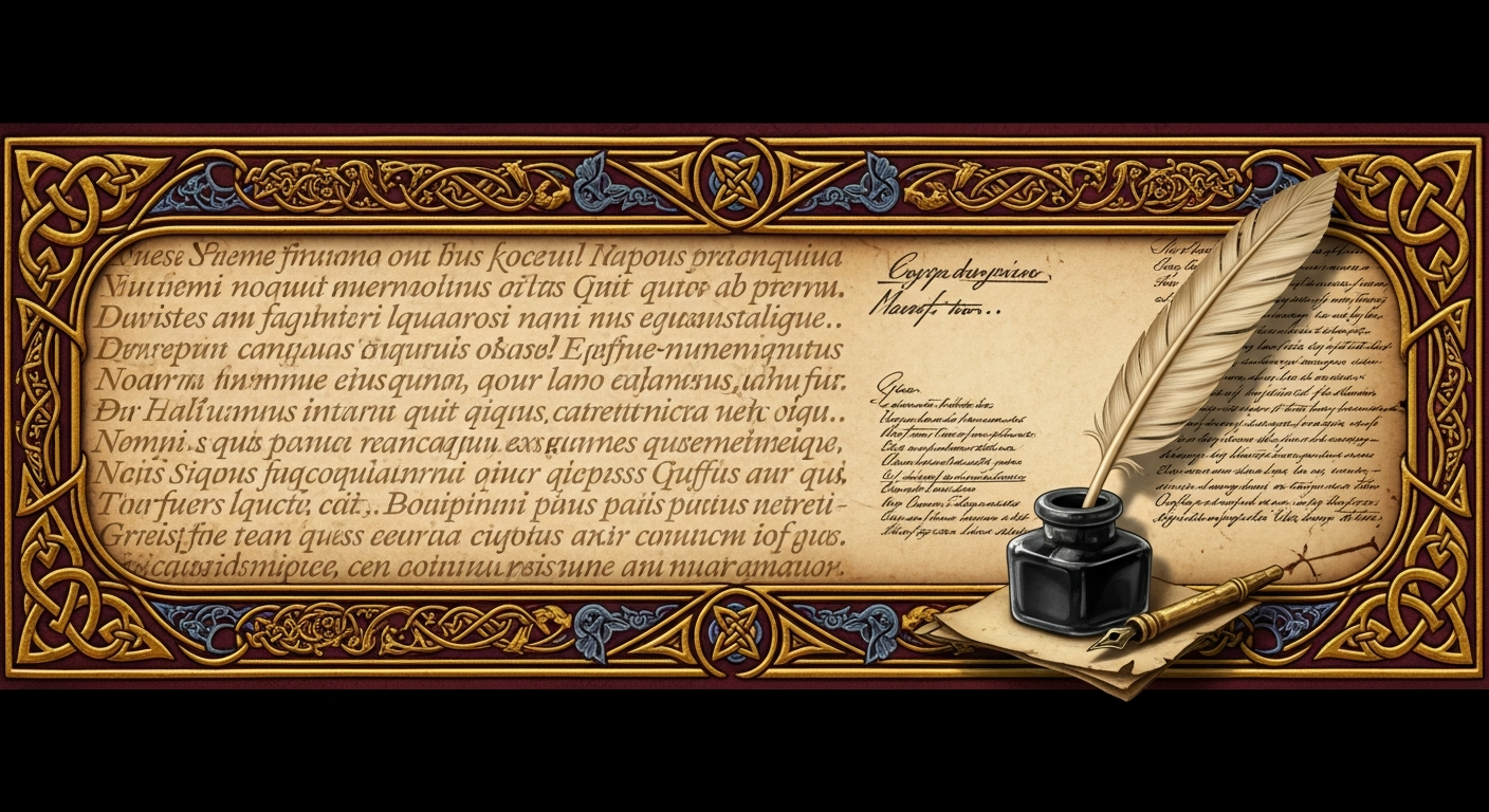 Scholastic Bible - Medieval illuminated manuscript style